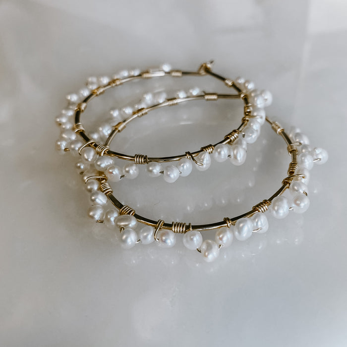 Forever Pearl Hoop Threaders