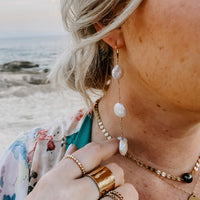 Coin Pearl Earrings