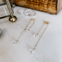 Double Take Herkimer Diamond Drop Earrings