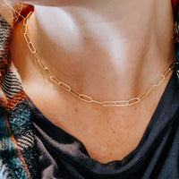 Paperclip Chain Link Necklace