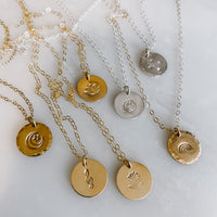 Hand Stamped Medium Coin Necklace