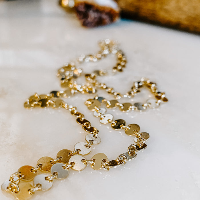 Sand Dollar Coin Chain Necklace
