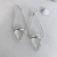 Nala Quartz Crystal Arrowhead Earrings