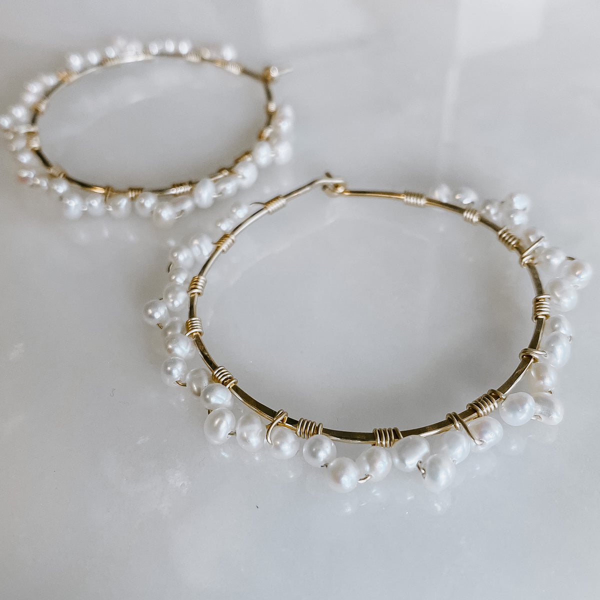 Forever Pearl Hoop Threaders