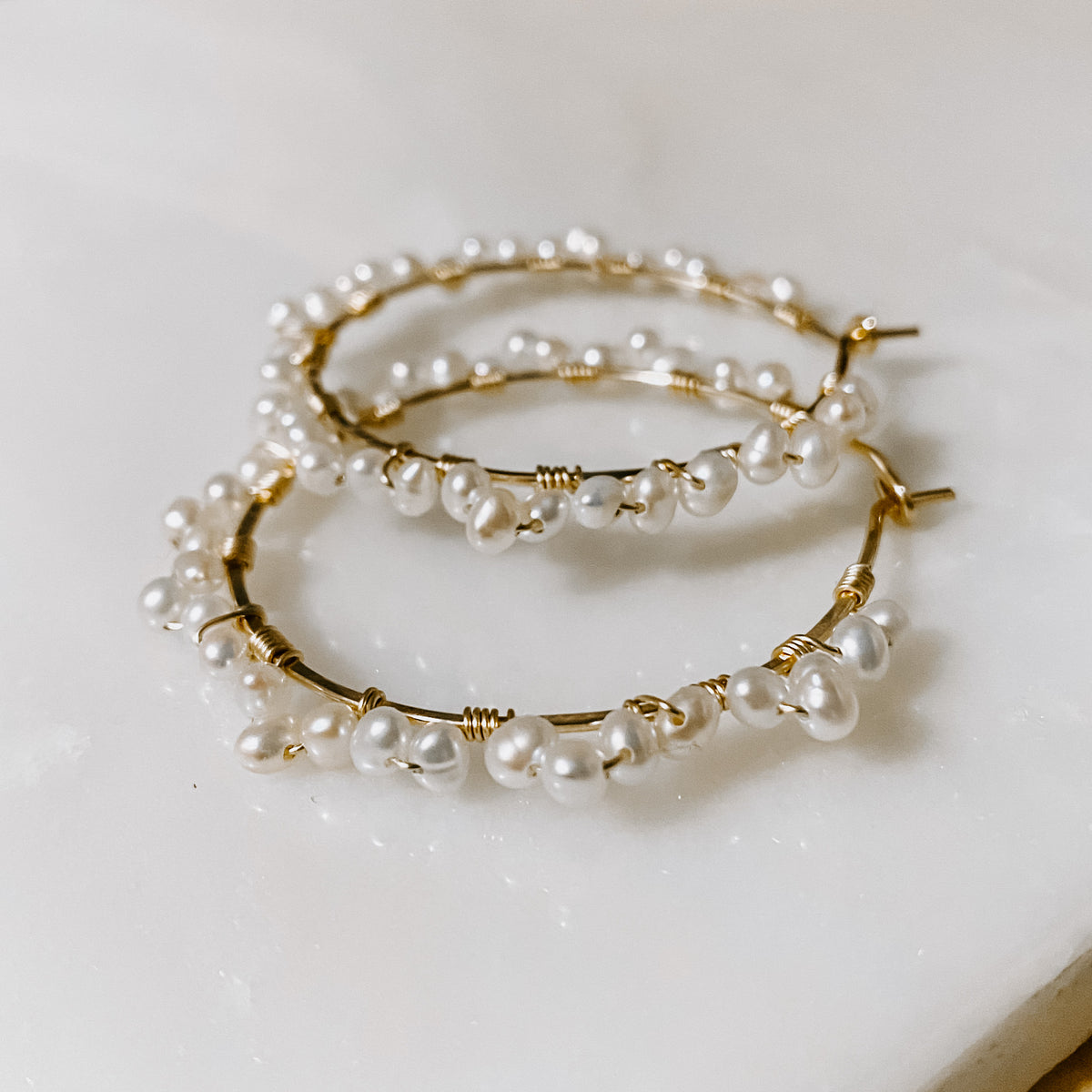 Forever Pearl Hoop Threaders