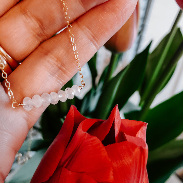 Dainty Moonstone Necklace