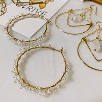 Forever Herkimer Diamond Hoop Threaders