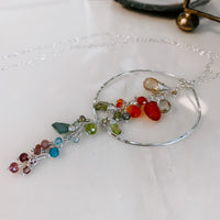 Coral Garden Hoop Necklace