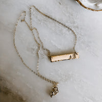 Hand stamped Bar Necklace