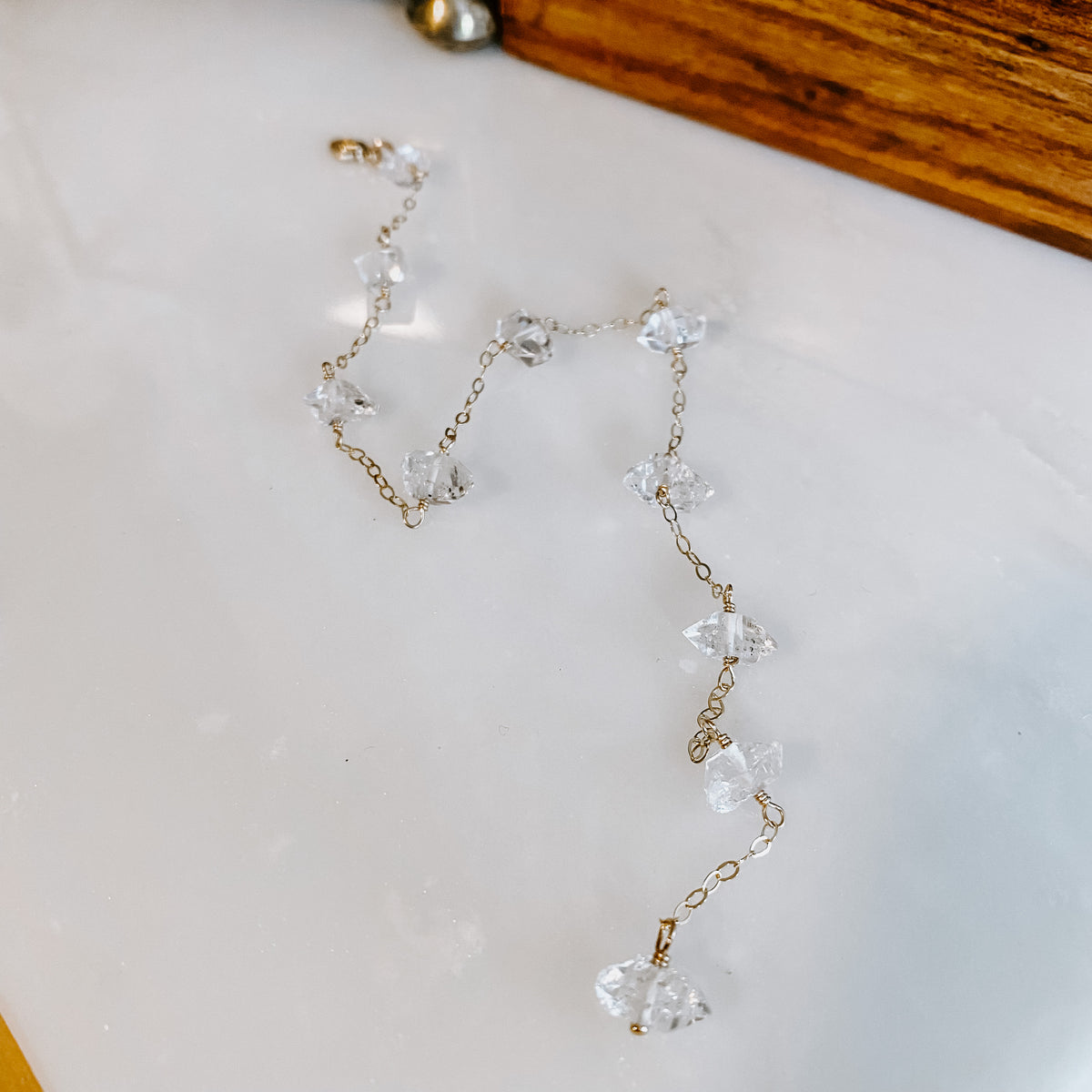 Dripping In Diamonds Back Necklace