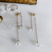 Double Take Herkimer Diamond Drop Earrings