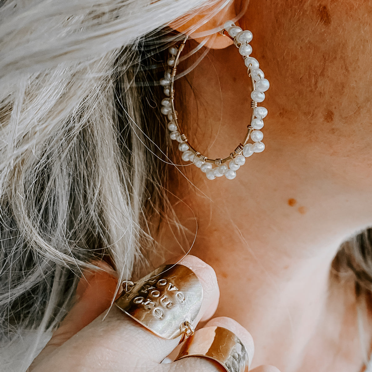 Forever Pearl Hoop Threaders