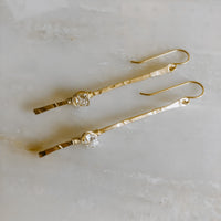 Sticks and Stones - Herkimer Diamond Stick Earrings