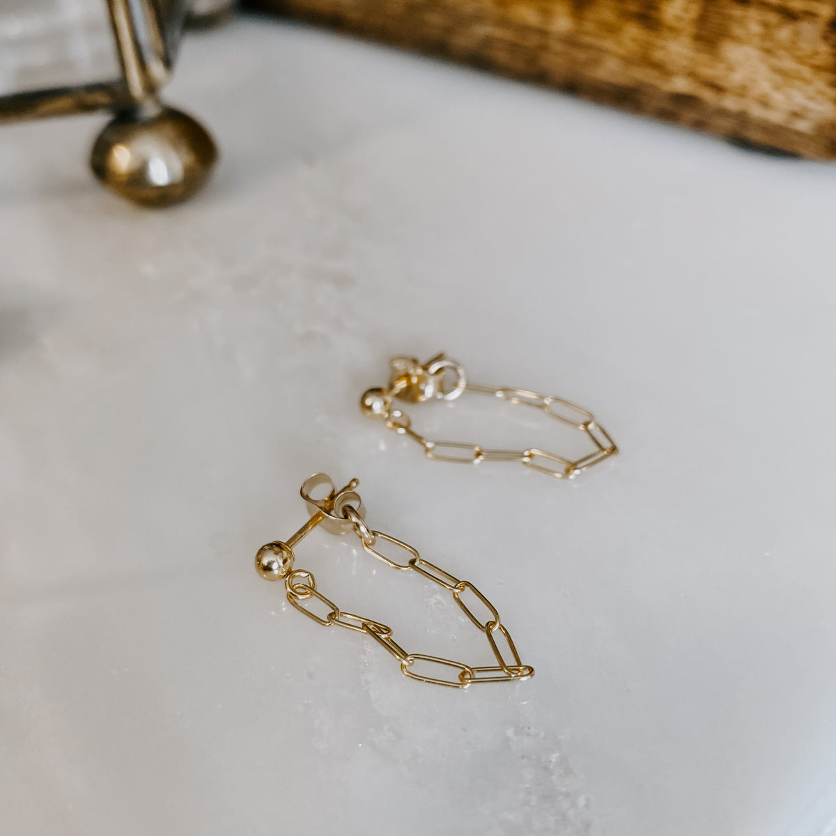 Mini Link Post Earrings
