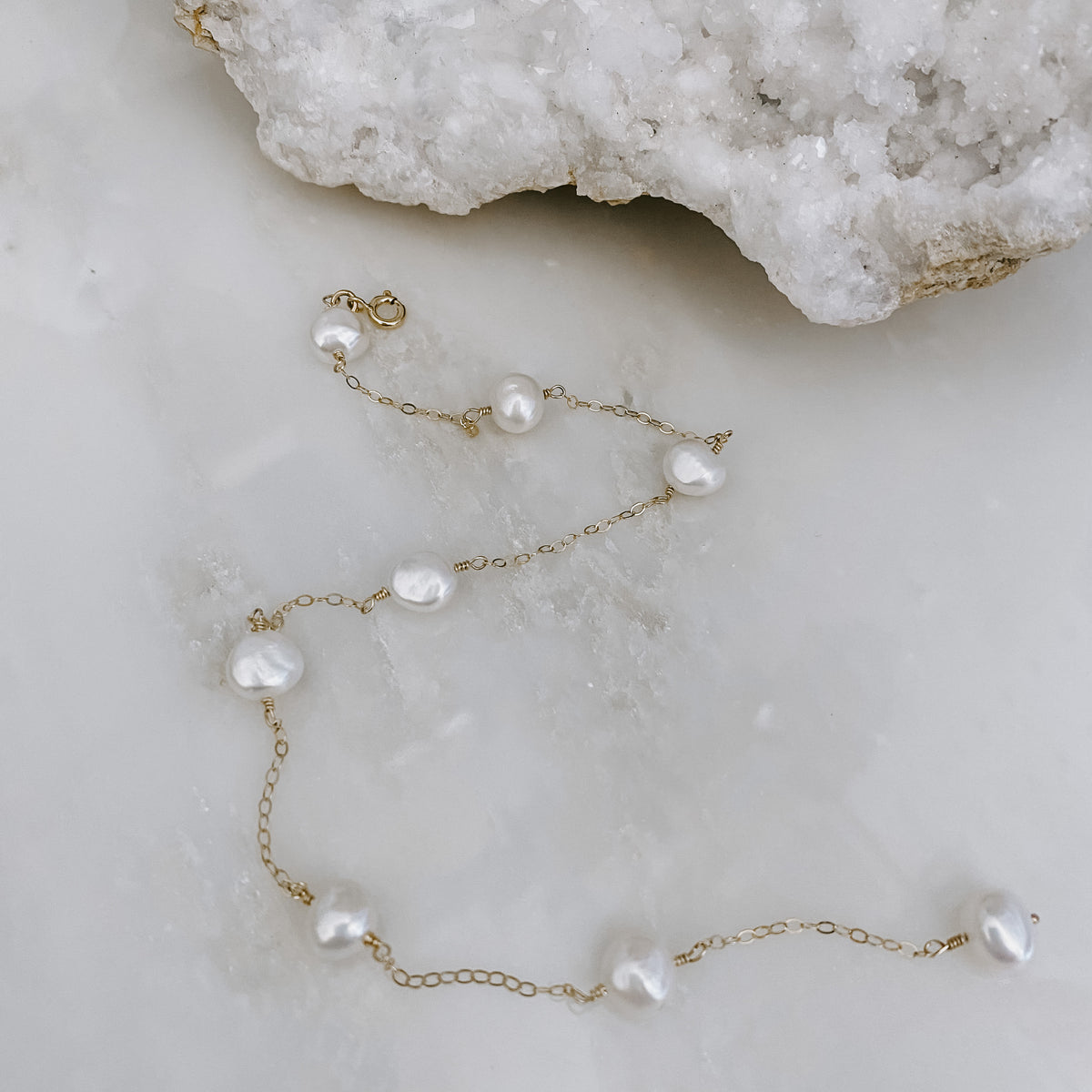 String of Pearls Back Necklace