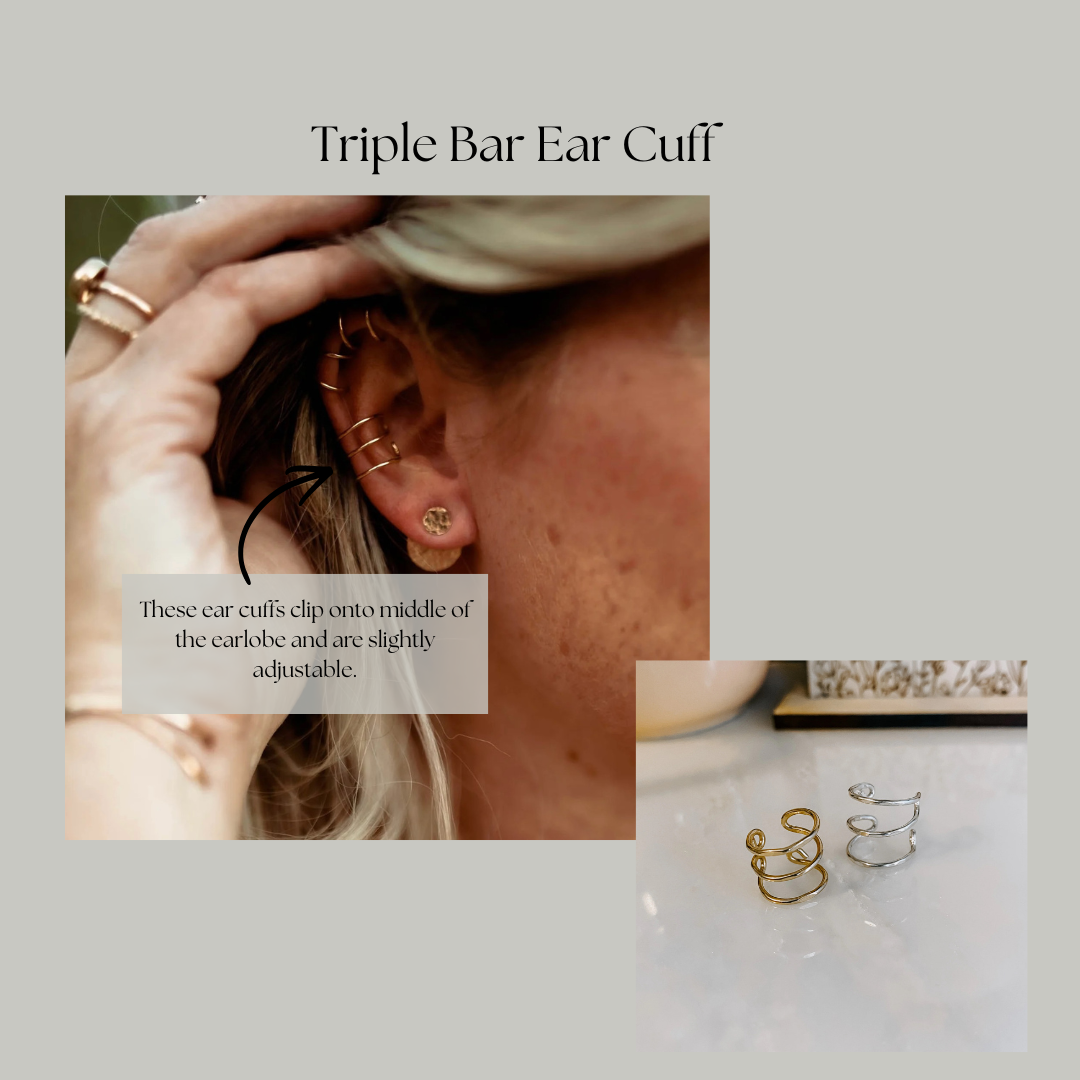 Triple Bar Ear Cuff