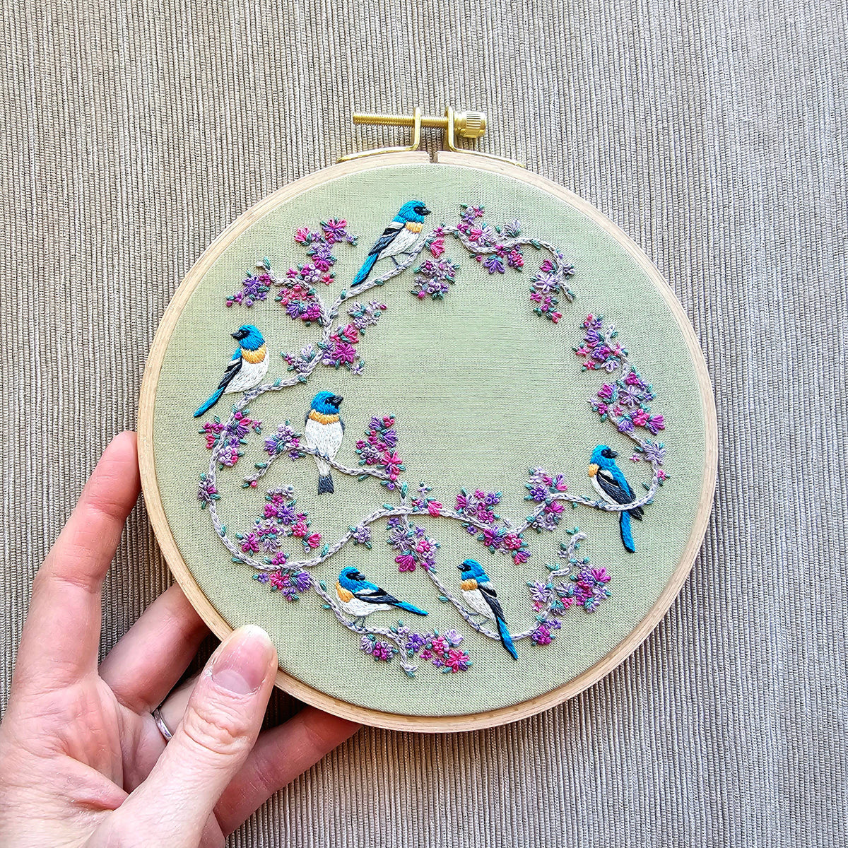 Birds & Blooms DIY Embroidery Kit