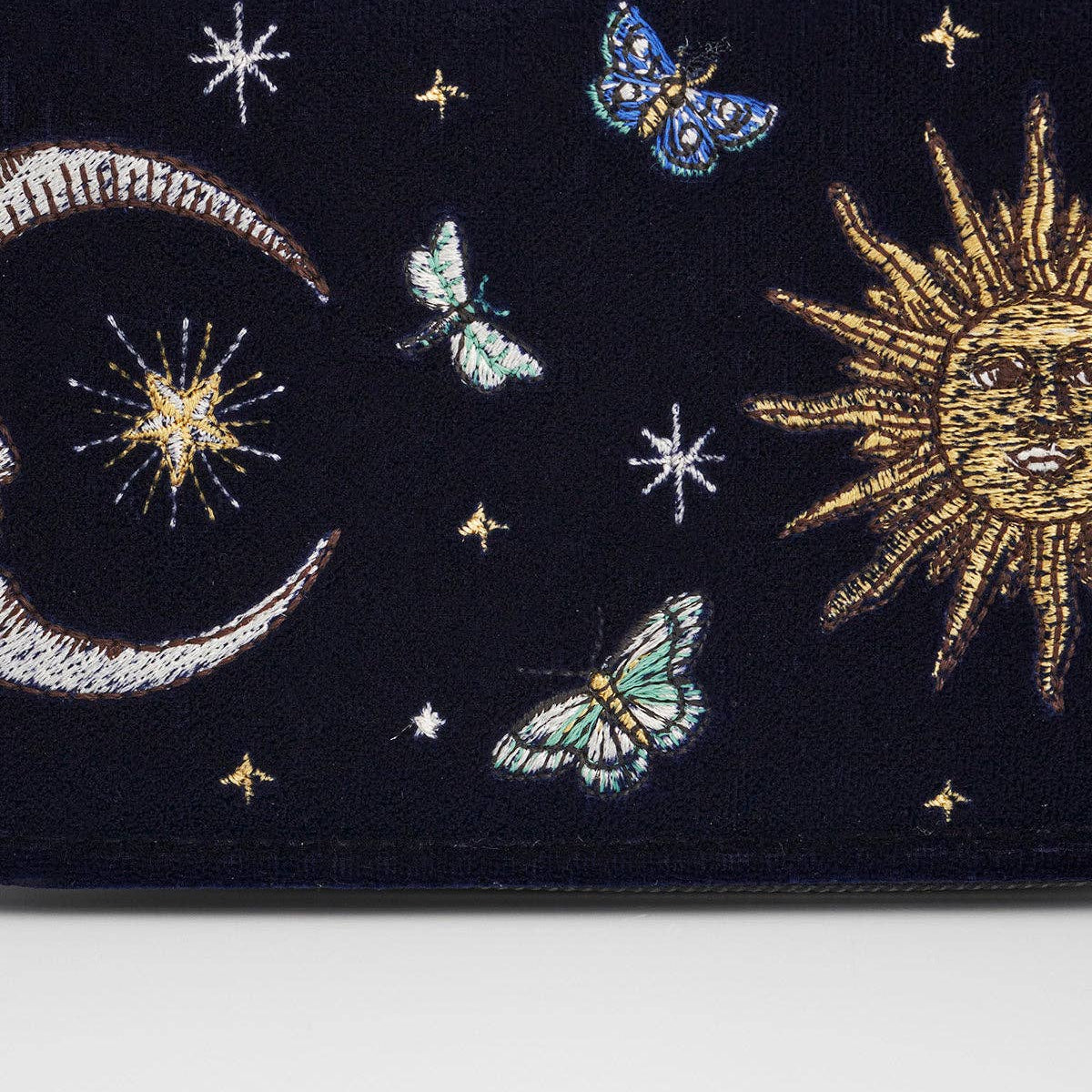 Night Sky Embroidered Oval Jewelry Box