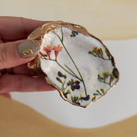 Wild Flowers Shell Jewelry Dish