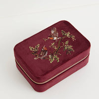 Embroidered Velvet Jewelry Box