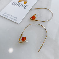 Carnelian Ear Threaders