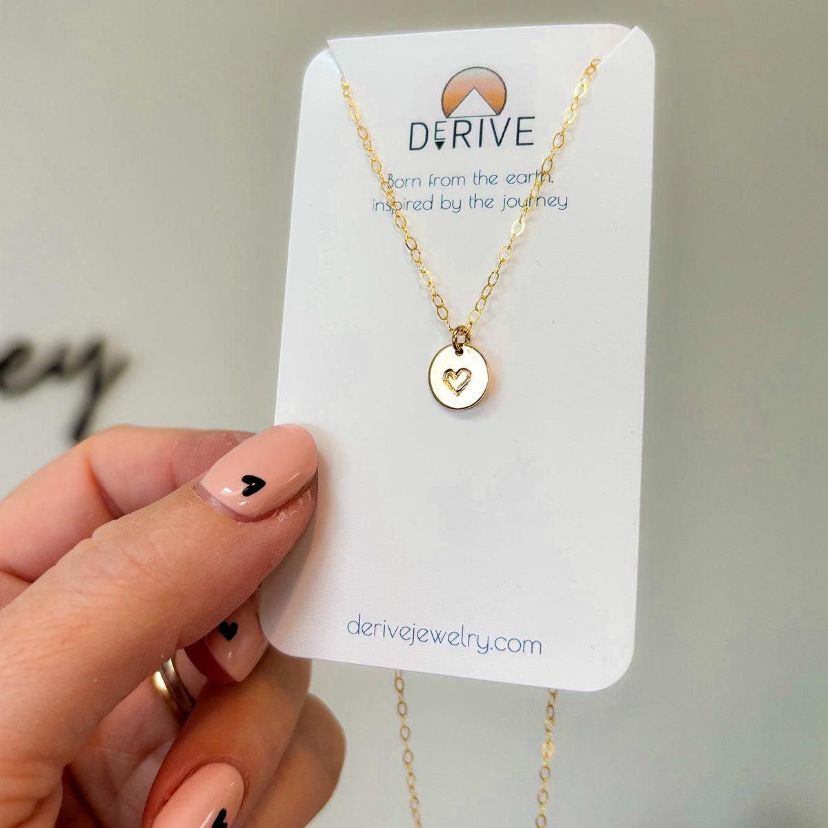 Mini Coin Heart Necklace in 14k Gold Fill or Sterling Silver