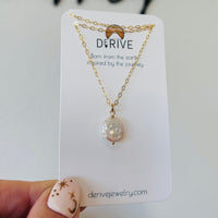 Dainty Freshwater Pearl Coin Necklace
