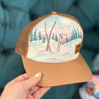 Moonlight Ski Unisex Trucker Hat - Light Brown