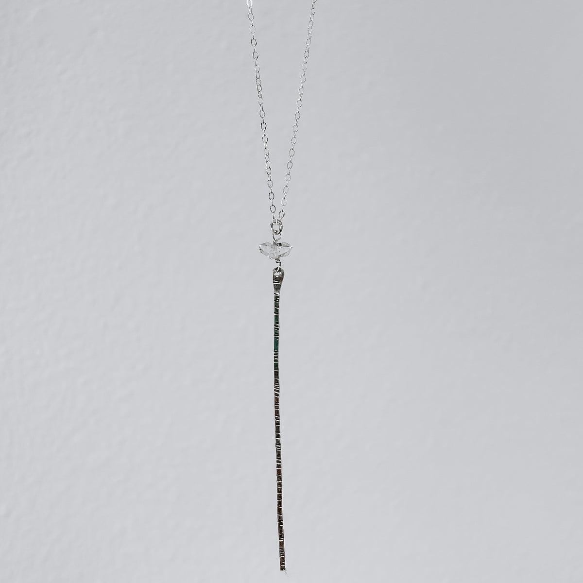 Wanderer's Stick Necklace with Herkimer Diamond