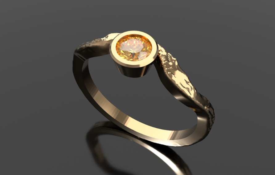 Current Ring with Citrine
