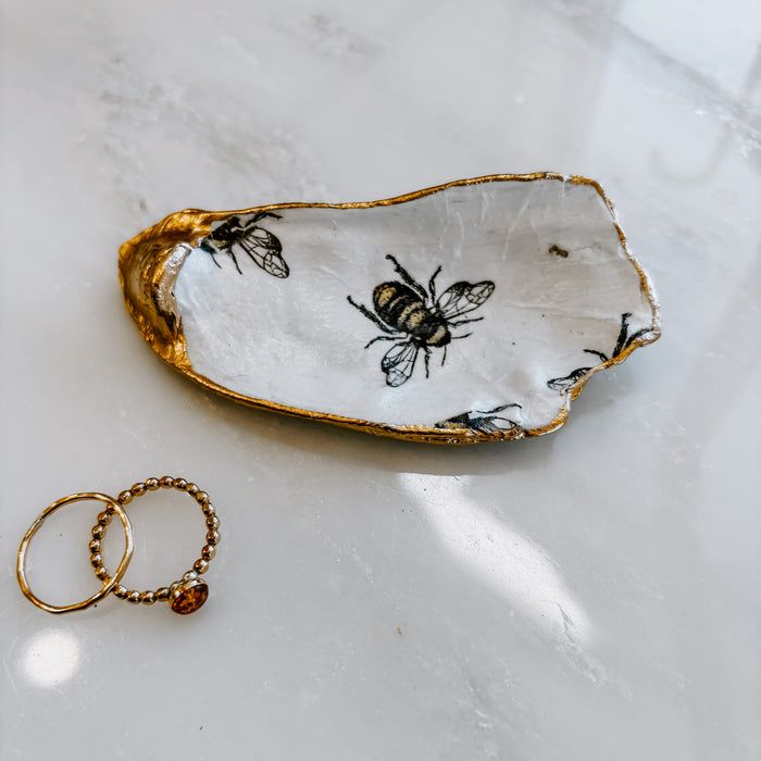 Queen Bee Shell Jewelry Dish