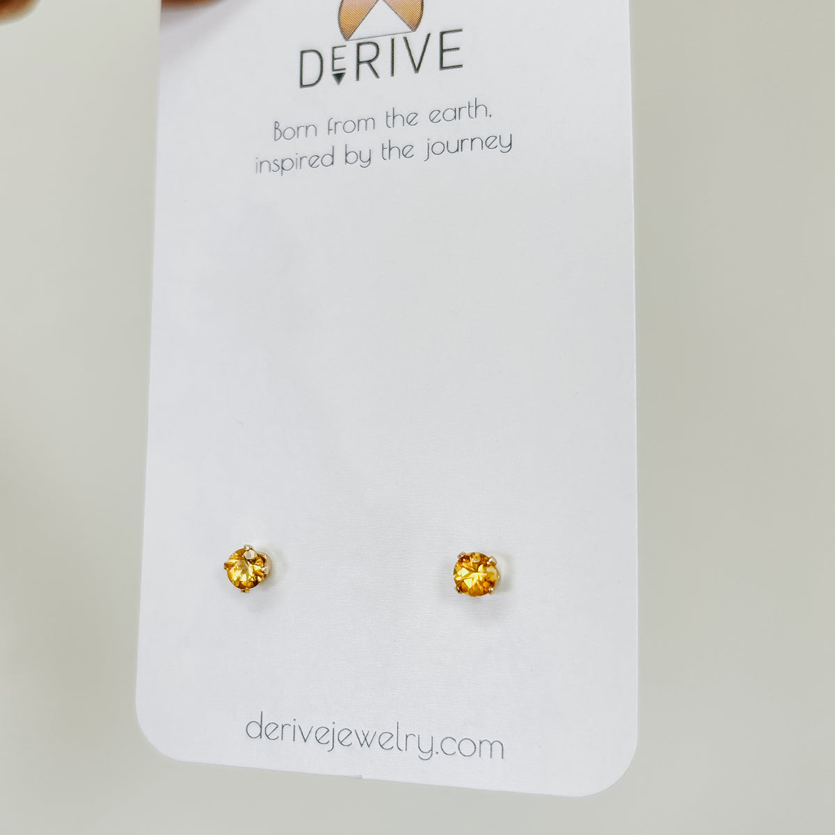 Citrine 14k Gold Fill Stud Earrings