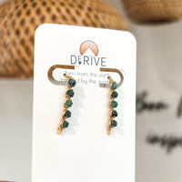 Blue Tourmaline Threader Earrings