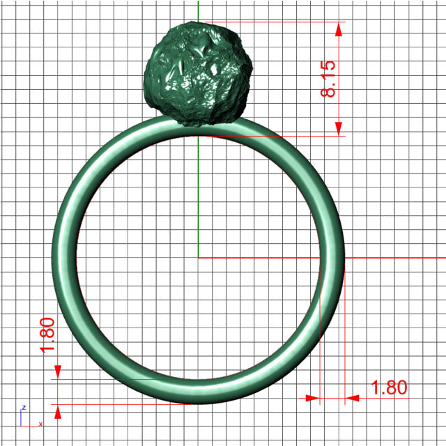 Gold Nugget Solid 14k Gold Ring