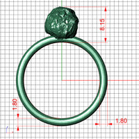 Gold Nugget Solid 14k Gold Ring