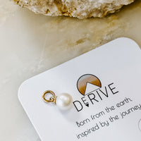 Freshwater Pearl Solid 14k Gold Charm (Charm only)