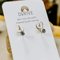Montana Sapphire Solid 14k Gold Lever Back Earrings