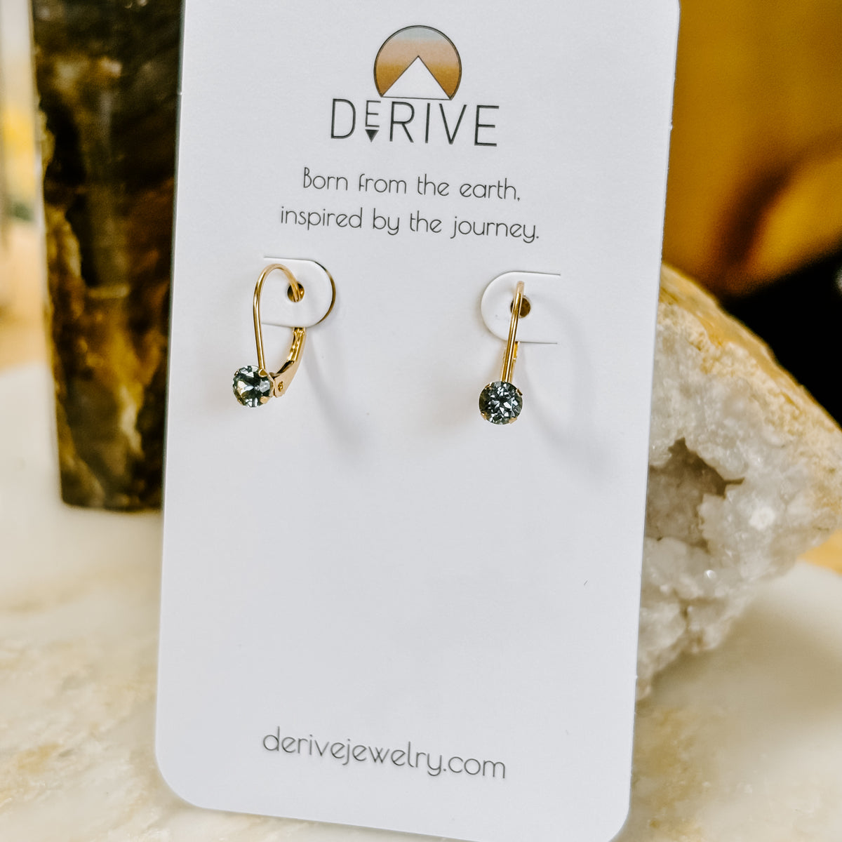 Montana Sapphire Solid 14k Gold Lever Back Earrings