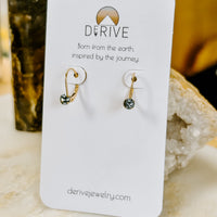 Montana Sapphire Solid 14k Gold Lever Back Earrings