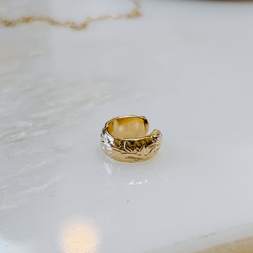 Pattern Wire Ear Cuff in 14k gold fill — view 9