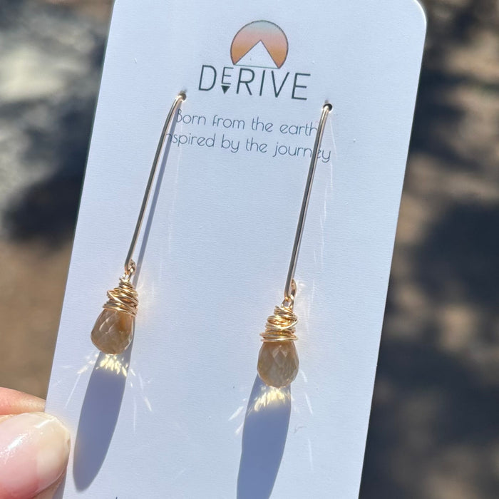Citrine Threader Earrings