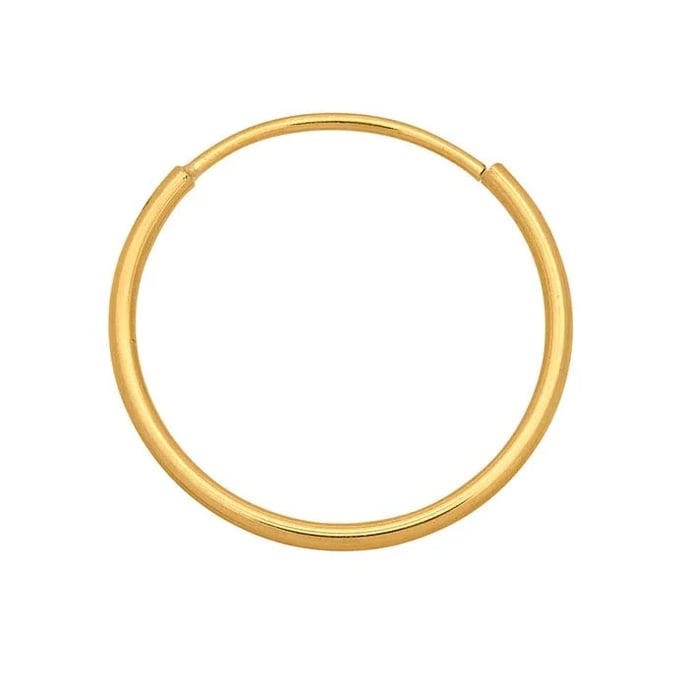 Endless Hoops Solid 14k Gold 15mm Earrings