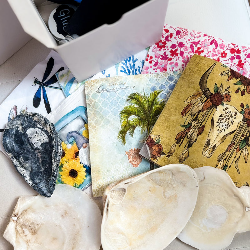 DIY Decoupage Shell Jewelry Dish Kit