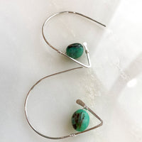 Australian Chrysoprase Threader Earrings