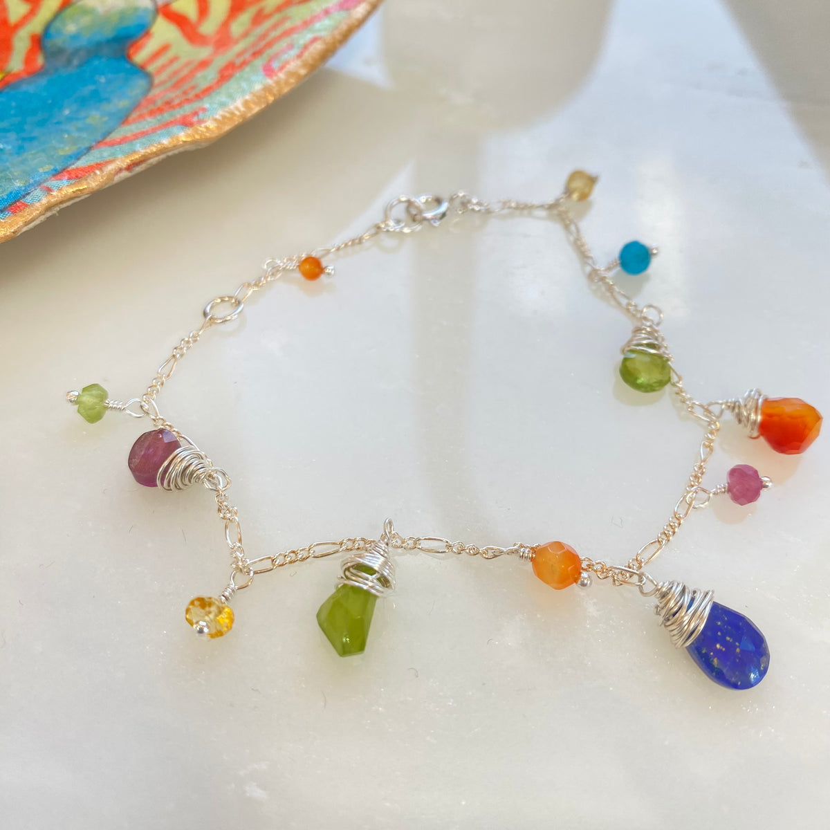 Mixed Gem Bracelet 6.5”-7.5”