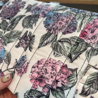 Hydrangea Large Quilted Make Up Bag