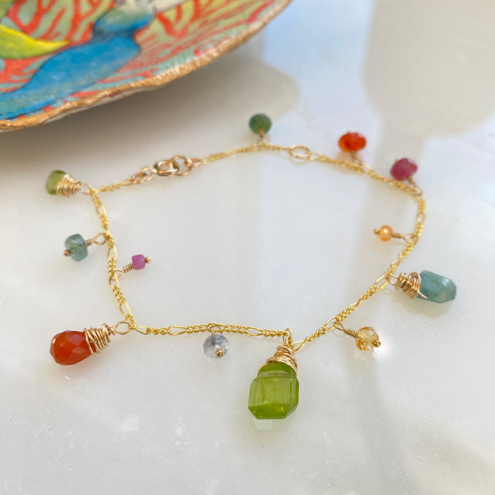 Mixed Gem Bracelet 6.5”-7.5”