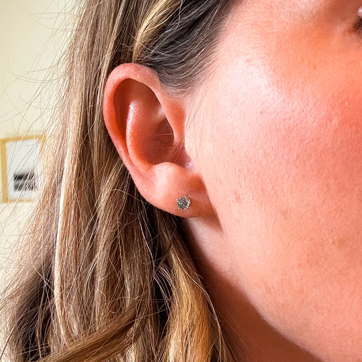 Montana Sapphire Solid 14k Gold Stud Earrings