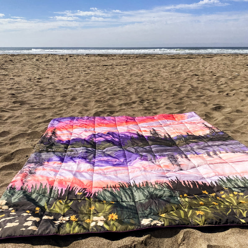 Summer Glow Puffy Outdoor Blanket