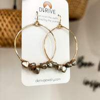 Luminous Pearl Hoop Earrings